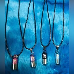 Cremation pendants.